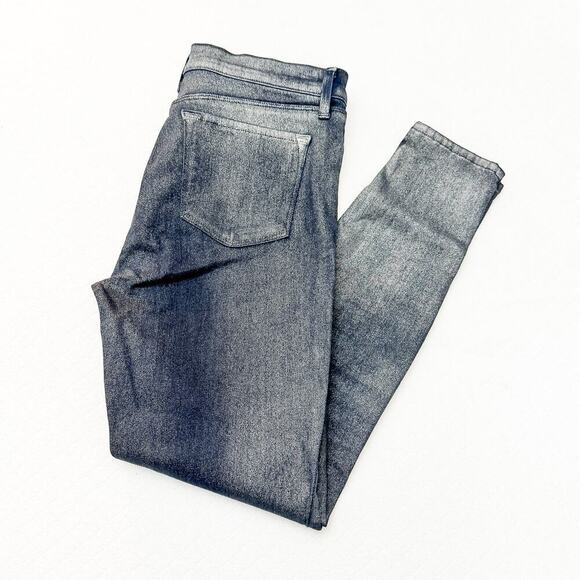 J Brand Alana Midnight Metallic Skinny Denim Shimmer Jeans Size 29 - Picture 9 of 9